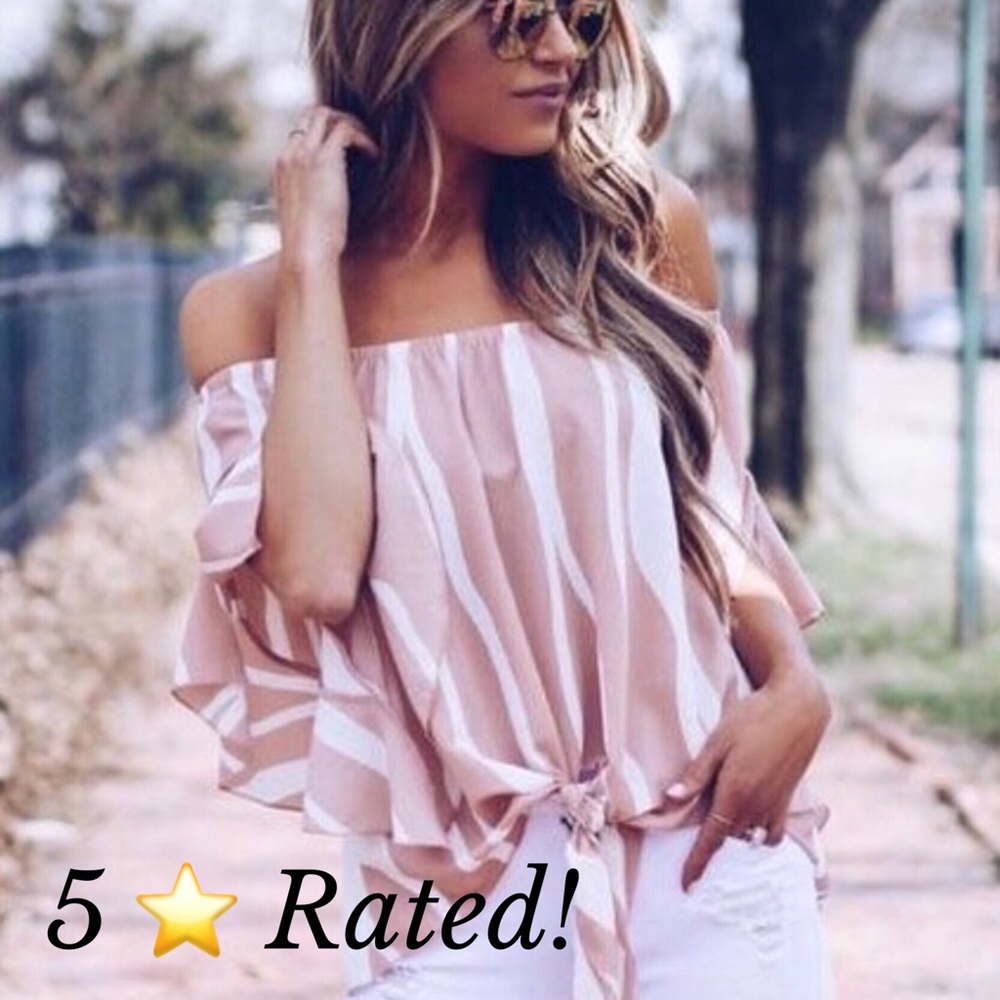 Mauve Off Shoulder Top - 5 Stars